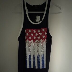 American flag sequin tank top, colorful and beautiful brand new with tag